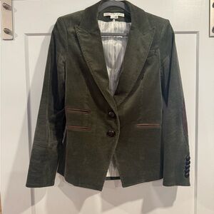 Veronica Beard Dark Green Corduroy Blazer